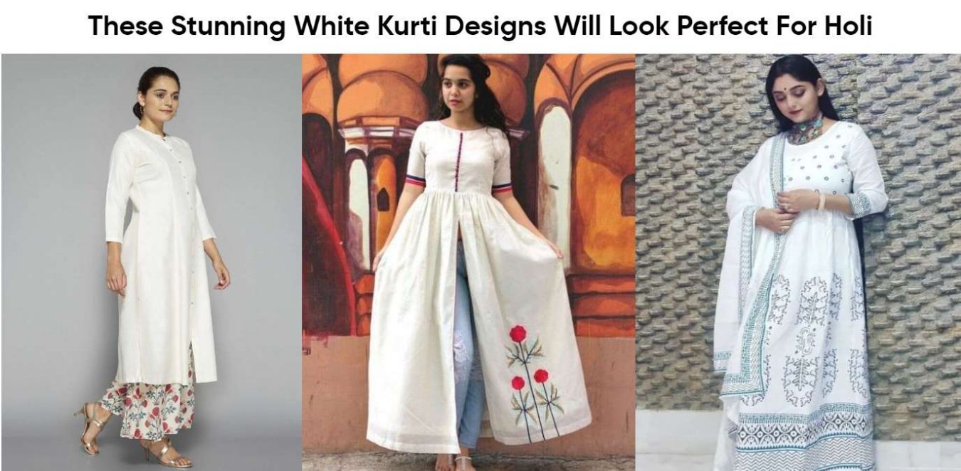 These Stunning White Kurti Designs Will Look Perfect For Holi